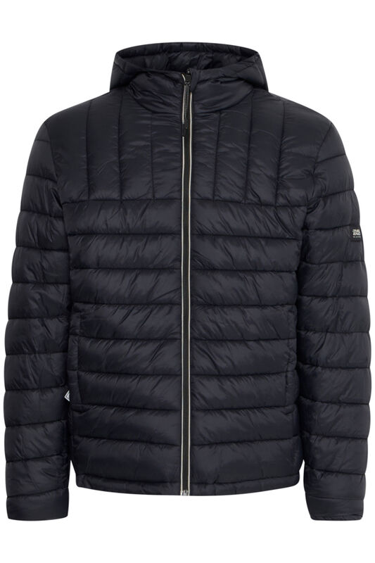 Topattu hupullinen musta Blend välikausi-/ kääntötakki